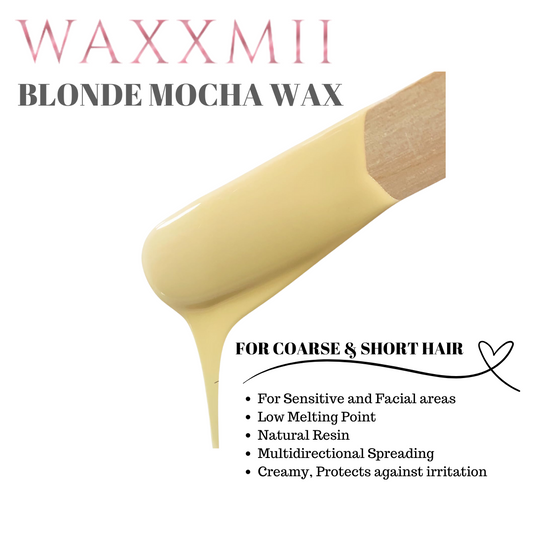 Waxxmii Blonde Mocha Hard Wax benefits for coarse and short hair removal