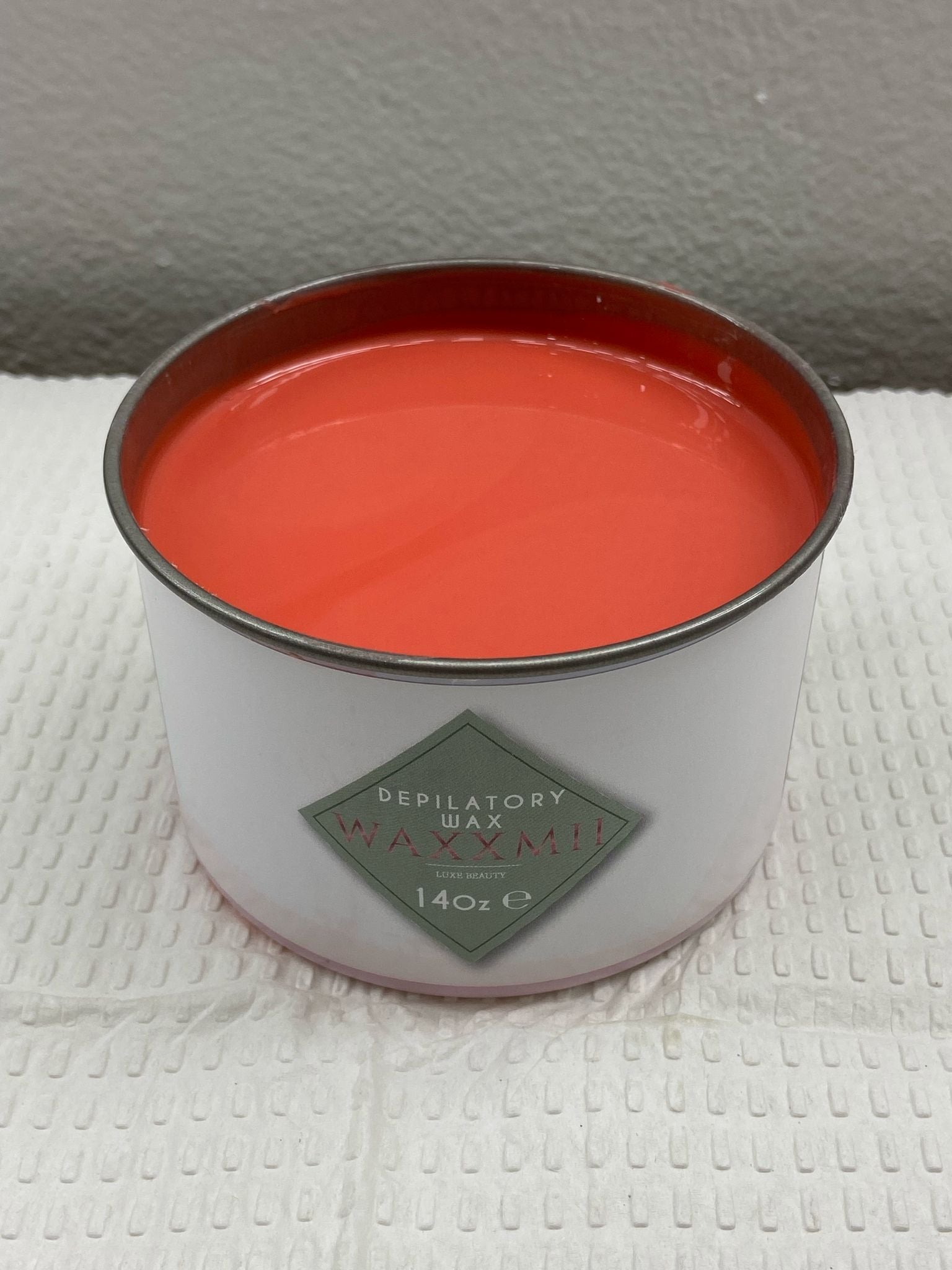 Waxxmii Rose Cream Soft Wax 140g open container top view